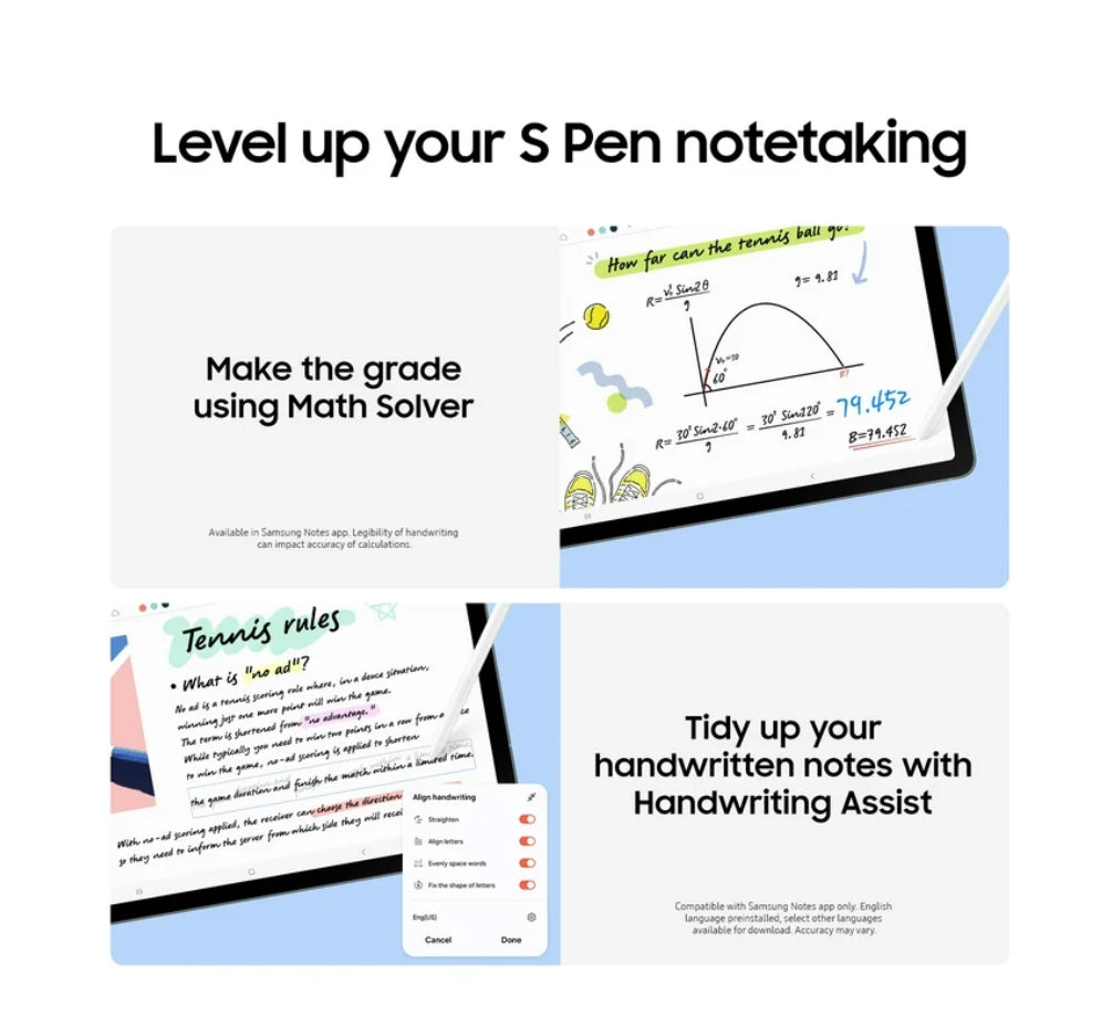 Samsung Galaxy Tab S10 FE Tableta de Pantalla Ancha de 10,9” con Bolígrafo S, 256 GB, Android, Plateada